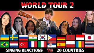 Indonesian Singer World Tour to 20 Countries and Sing in 20 Different Languages | SINGING REACTIONS
