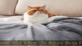 Bedsure Sherpa Fleece Throw Blanket For Couch - Thick And Warm Blankets For Winter, Soft And Fuzzy