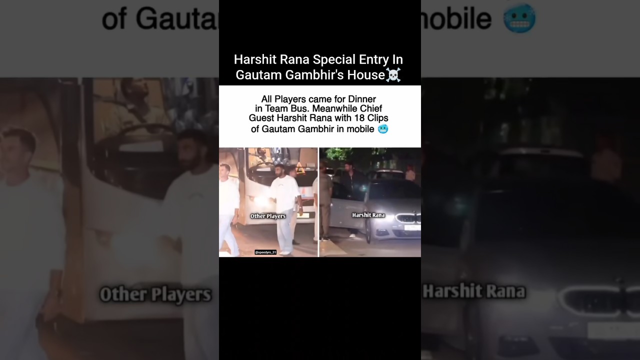 Harshit Rana Entry At Gambhir's House☠️ 