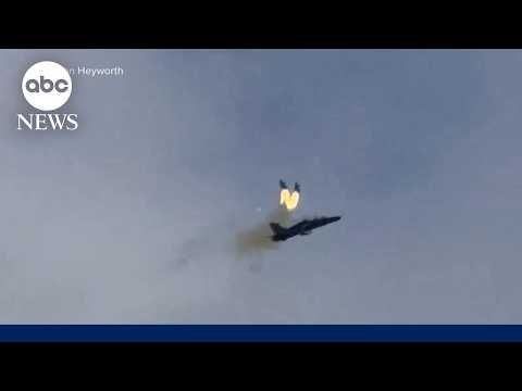 Pilots eject as military jet crashes