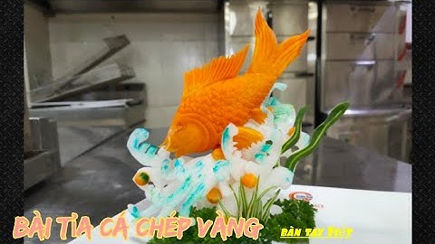Cách cắt tỉa hoa quả / hướng dẫn #tỉa cá chép vàng trên củ cà rốt thật dễ dàng