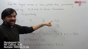 86QA100: Top CAT/MBA Videos - Successive Division-Q1