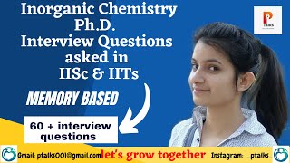 Inorganic Chemistry PhD Questions||Interview questions asked in IITs and IISc||