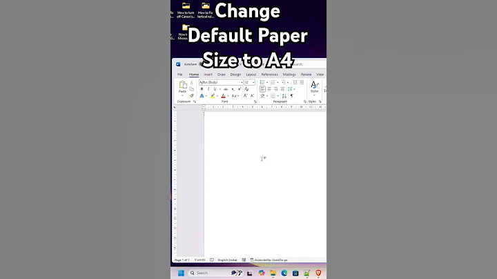 How to Change Default Paper Size to A4 in Microsoft Word Quick & Easy!