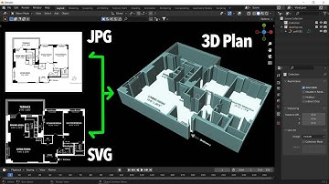 How To Turn JPG image to 3D Floor Plan - Blender