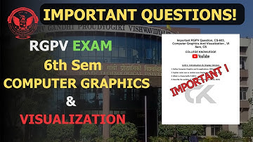 Computer Graphics & visualization  6th Sem RGPV Imp Ques. #rgpv #rgpvexam #6thsemester #impquestion