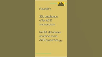 Top 5 Differences between SQL and NoSQL databases  #shorts #datascience #database #sql #nosql