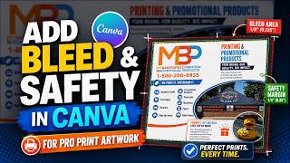 Learn how to add bleed and safety margins in Canva so your files are ready for print  production.