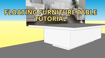 SKETCHUP BEGINNER FLOATING FURNITURE TABLE TUTORIAL