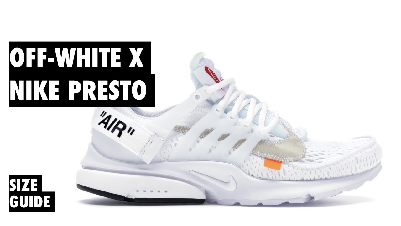 off white nike sizing