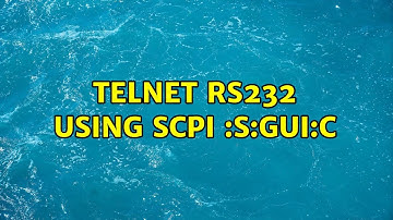 Telnet rs232 using scpi :s:gui:c