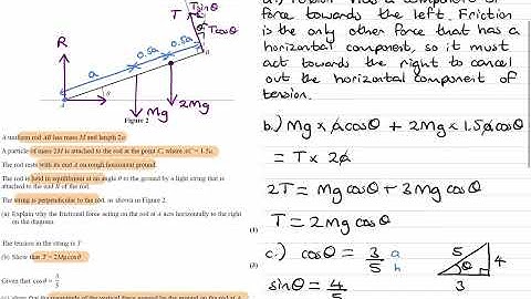 Forces Exam Questions - A Level Maths - Edexcel Mechanics Year 2 - Q28 (level 3)