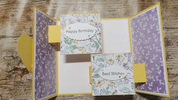 Floating card tutorial with Hand-Penned Designer Series Paper from Stampin