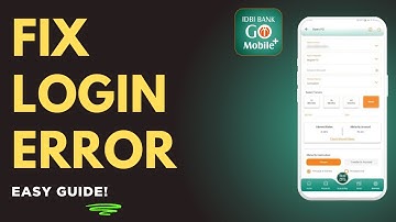 How To Fix IDBI Bank Login Error !