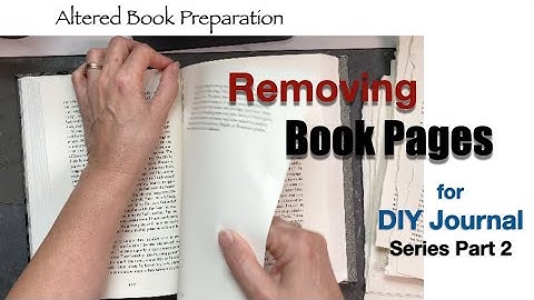 Altered Book Removing Pages to Make Journal