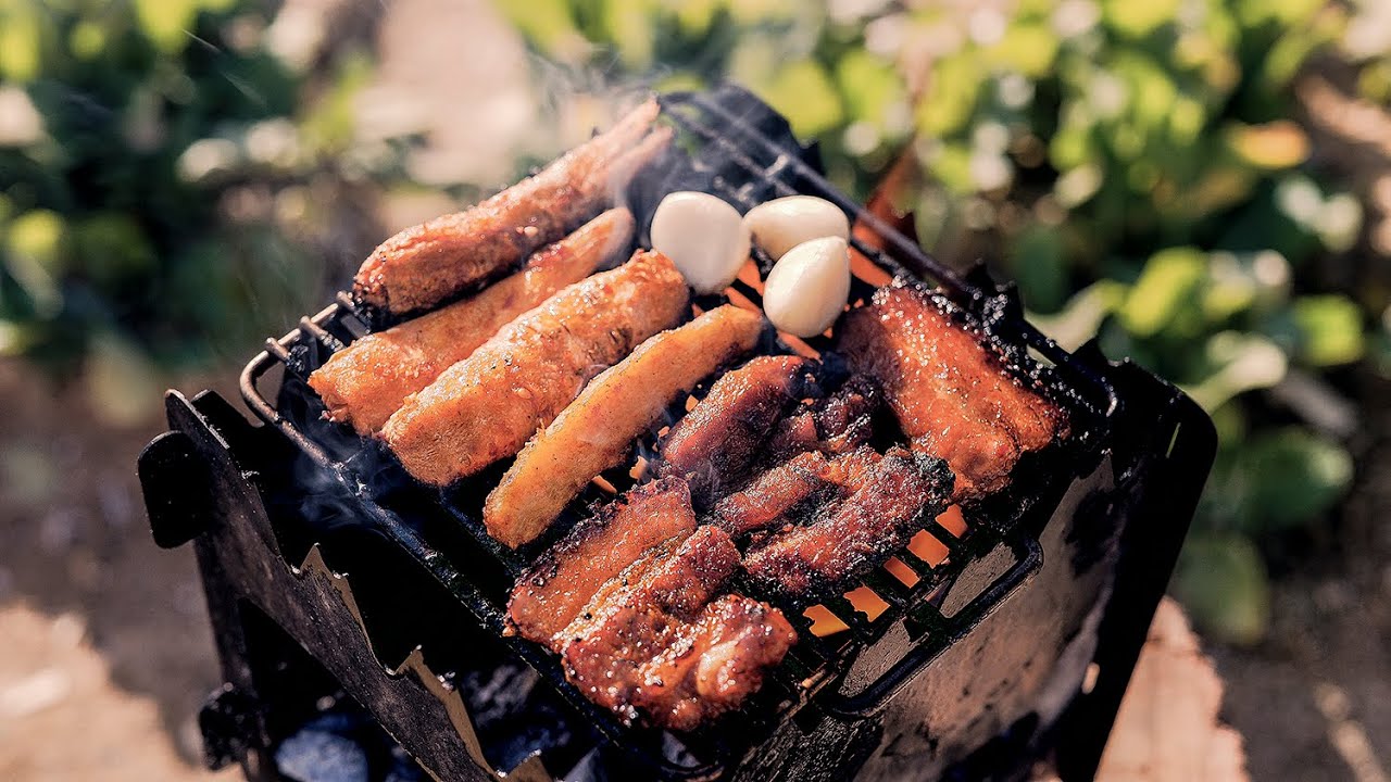 양지말화로구이 / 캠핑 / 캠핑요리 / 숯불구이 / 양지말 / 요리 / 삼겹살 / camping / cook / pork