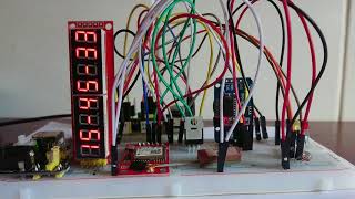 Arduino clock with RTC DS323, NEO6M GPS and MAX7219 7 segment