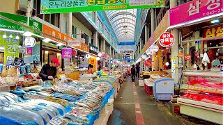 [4K KOREA] Walking on the streets of Korea's famous bakeries and Daejeon Jungang Traditional Market