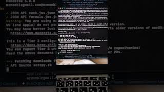 proses downloading homebrew dan install scrcpy
