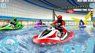 game balapan air jetski perahu balap 3d 🏁 water jet ski boat racing 3d screenshot 1