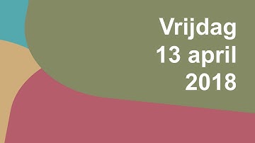 Programmatie week 09tem  15 april