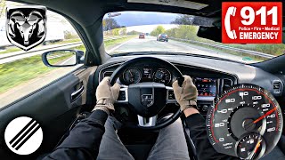 DODGE CHARGER "POLICE INTERCEPTOR" 5.7 V8 HEMI TOP SPEED DRIVE ON GERMAN AUTOBAHN 🏎