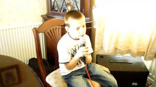 Curly Cols Karaoke Music Show - Presents - Joshua age 8 - Alone Again (Naturally)