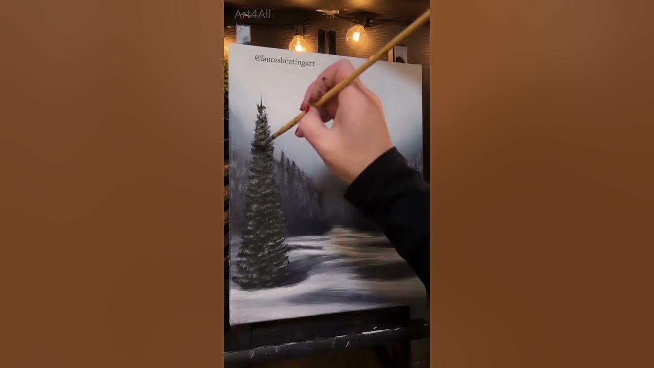 How To Paint A CHRISTMAS SCENE EASY shorts art christmas how-to-paint-a-christmas-scene-easy-shorts-art-christmas