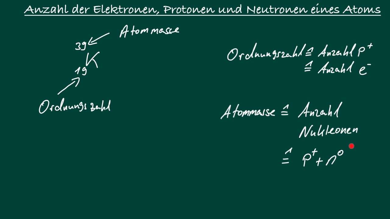 Anzahl Elektronen, Protonen und Neutronen - YouTube