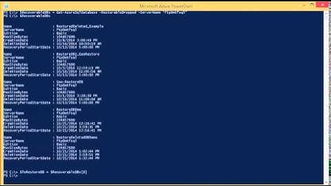 How to Restore a Deleted SQL Database  Azure PowerShell