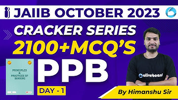 JAIIB October 2023 | PPB | Most Important MCQs of PPB For JAIIB 2023 | Crackers Series