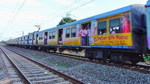 Super Speedy Newly Ad-Printed Colourful EMU Local Trains Skipping Furiously | Eastern Railways