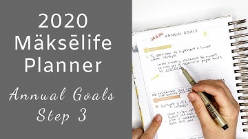 Setting Up My Mäksēlife Planner for 2020 | ANNUAL GOALS- Step 3 | The Pixie Planner