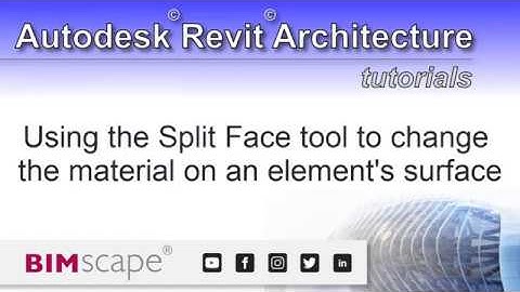 Autodesk Revit: Using the Split Face tool to change a material on an element