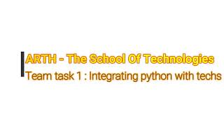 ARTH TEAM TASK 1- Automation using python