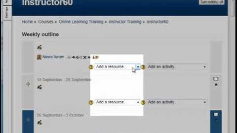 Adding Resources in Moodle 2.1