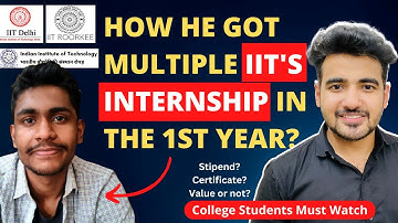 How He got Internship in IIT