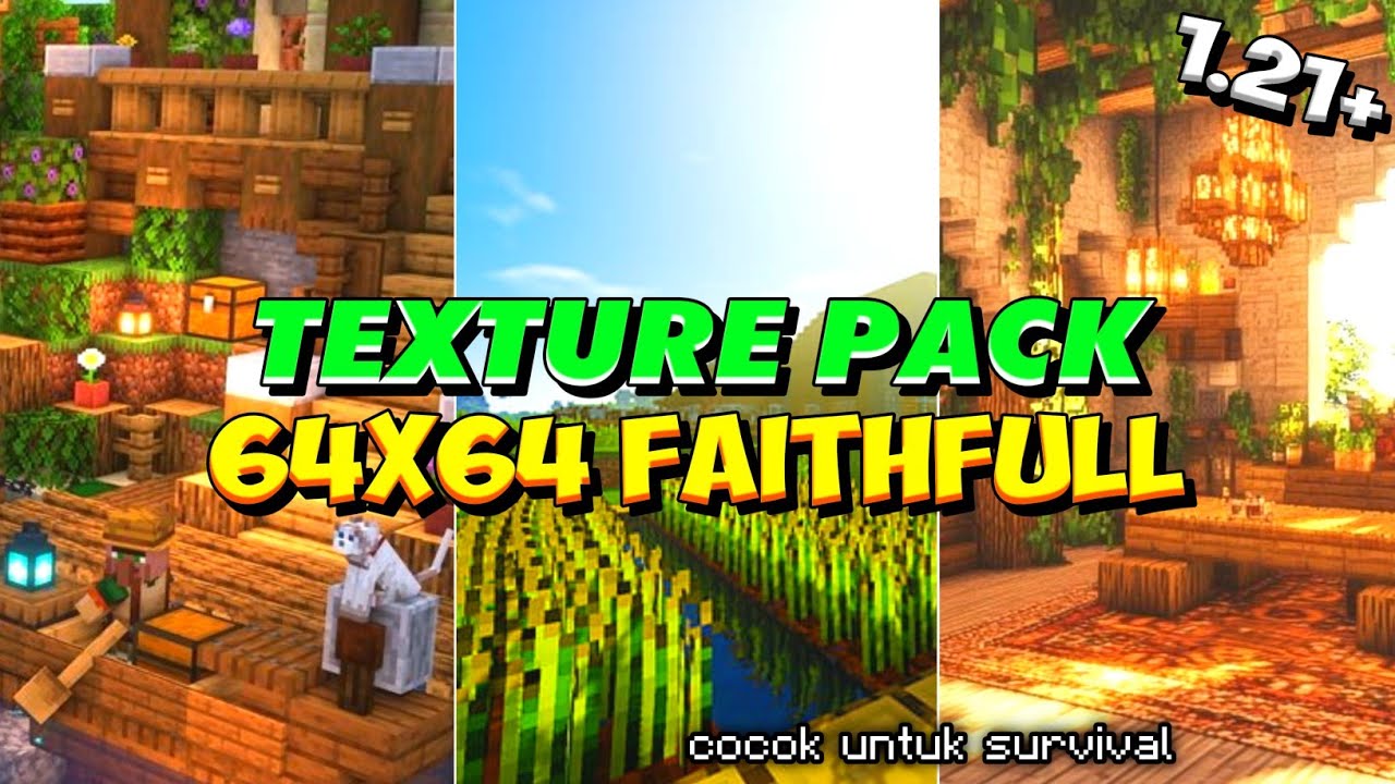 TEXTURE PACK TERBAIK MCPE COCOK UNTUK SURVIVAL MINECRAFT | 1.20/1.21 ...