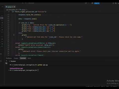 Task 3 : Api Integration| Internship | Codveda technology | Ayasree biswas