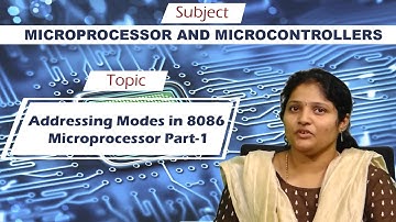 LEC10| MPMC  | Addressing Modes in  8086 Microprocessor Part-1 By Mrs. N Poornima Deepthi