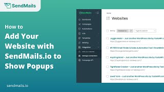 How to connect your website with SendMails.io