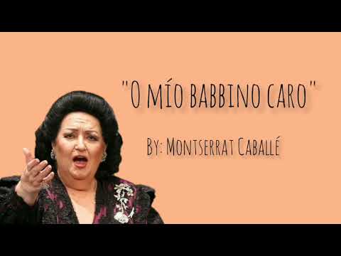 O Mio Babbino Caro | Montserrat Caballé | Lyrics
