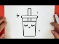 HOW TO DRAW A CUTE DRINK, STEP BY STEP, DRAW Cute things
