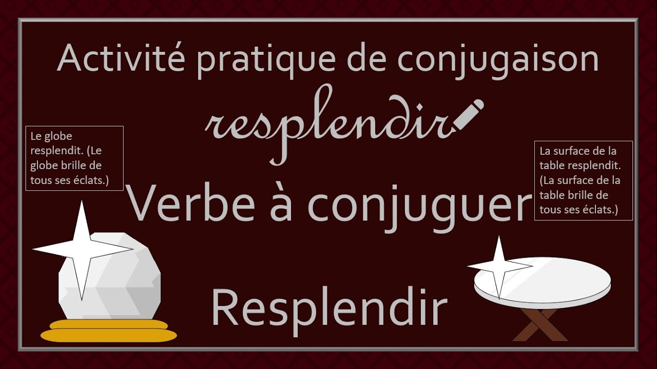 Conjugaison des verbes - Verbe Resplendir