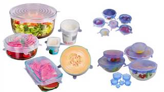 Kit 6 Super Tampas Potes Universal Stresh Silicone Premium