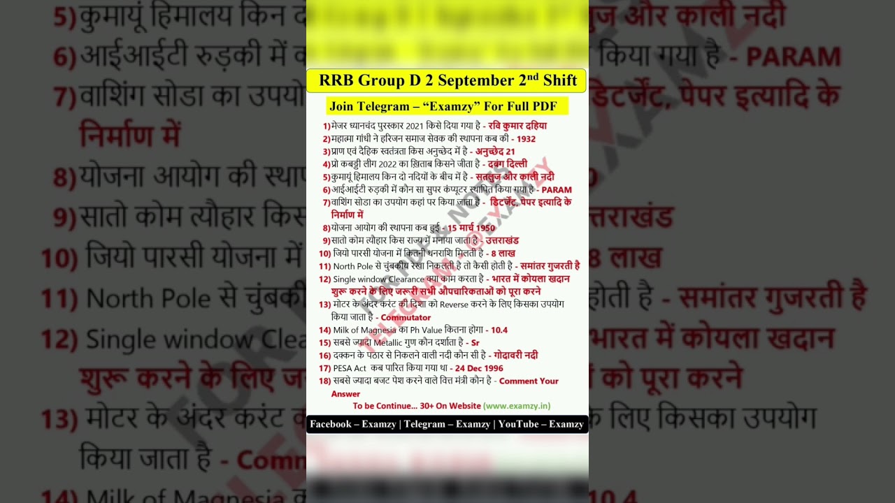 RRC Group D Exam Analysis 2 September Shift 2 |Railway Group D Exam Analysis 