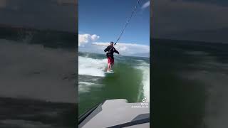 FIRST TIME EVER WAKESURFING!