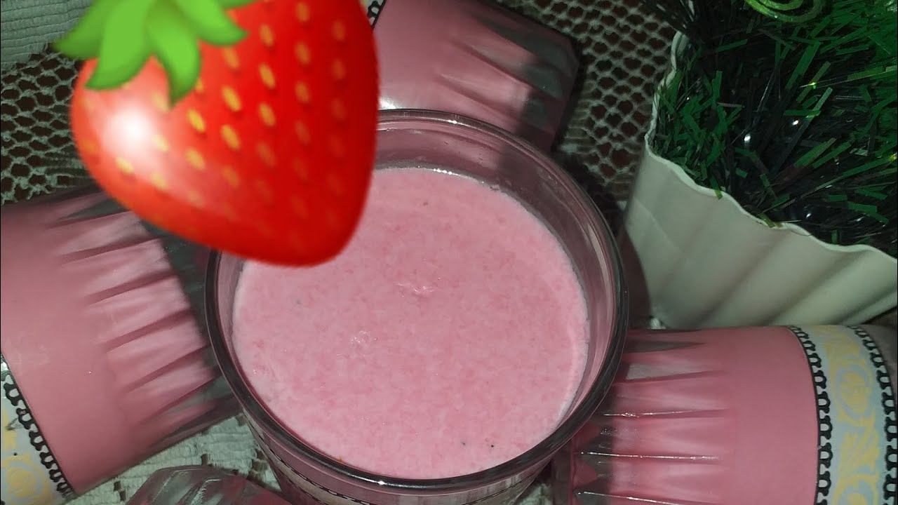 #احلى وصفة زبادى بجيلى الفراوله بدون ماكينه زبادي في خمس دقائق بس