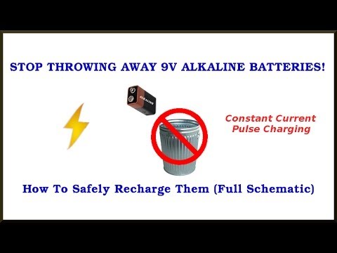 9V Alkaline Battery Charging Circuit(Also 1.5v Cells)