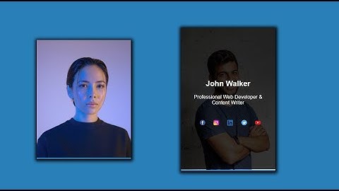 How to create Profile Card: Create Image Hover Sliding Effect